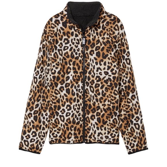 •Victoria’s Secret PINK• Reversible Sherpa ZIP up - Picture 2 of 2